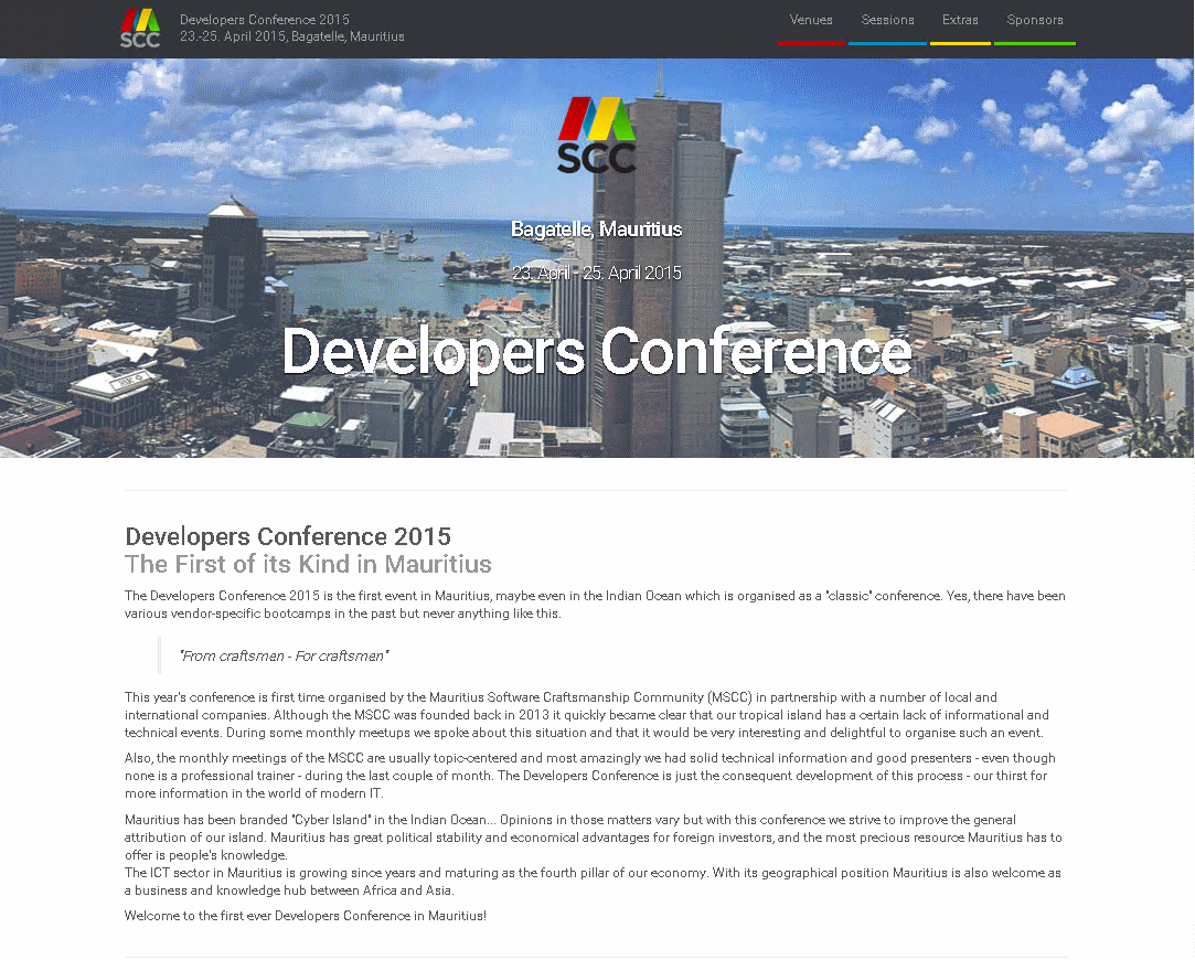 Preparations for Developers Conference 2015