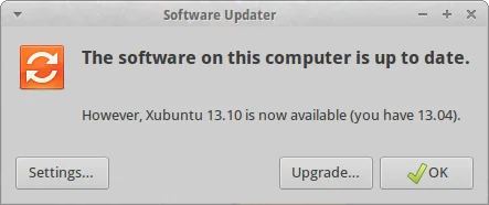Ubuntu upgrade 13.10 available
