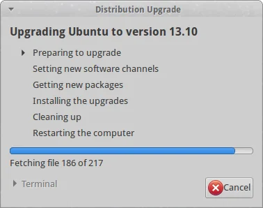 Analysing the existing system and preparing the actual upgrade to 13.10