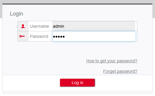 Emtel's modem comes with a default account