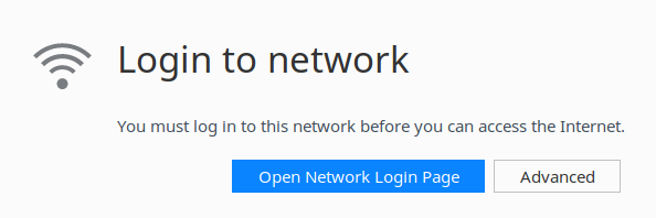 Accessing the HTTPS web interface gives you a Login to Network information