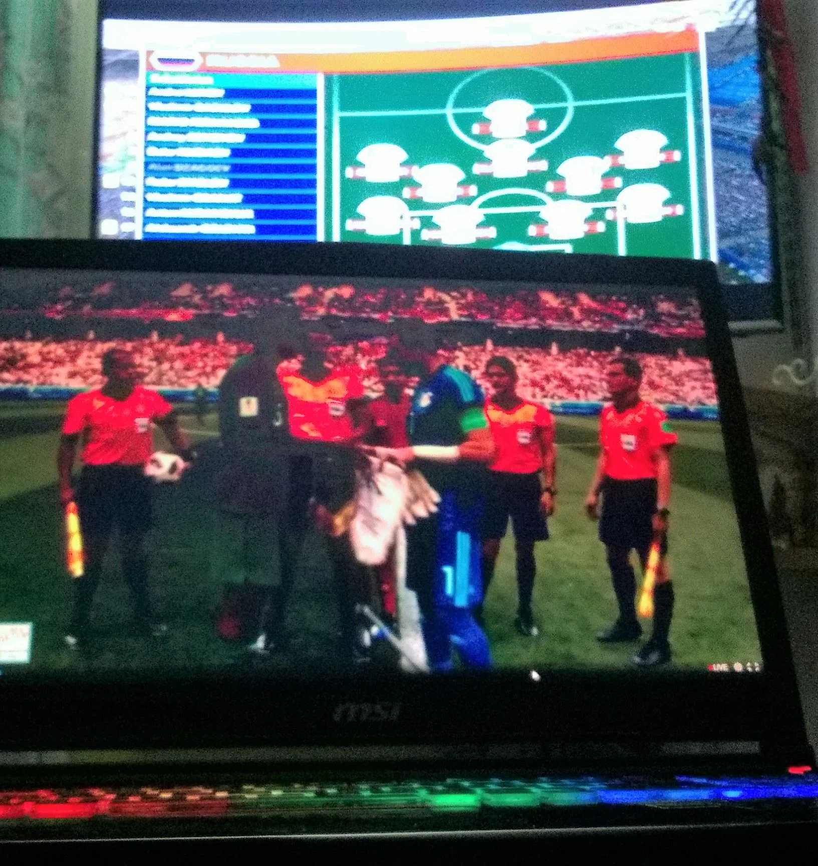 Simultaneous watching all matches; here: last group stage
