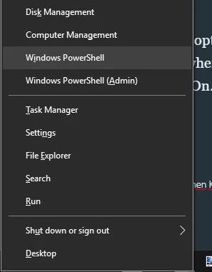 Launch Windows PowerShell quickly from the Start menu
