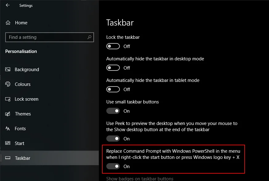 Use Windows PowerShell instead of Command Prompt