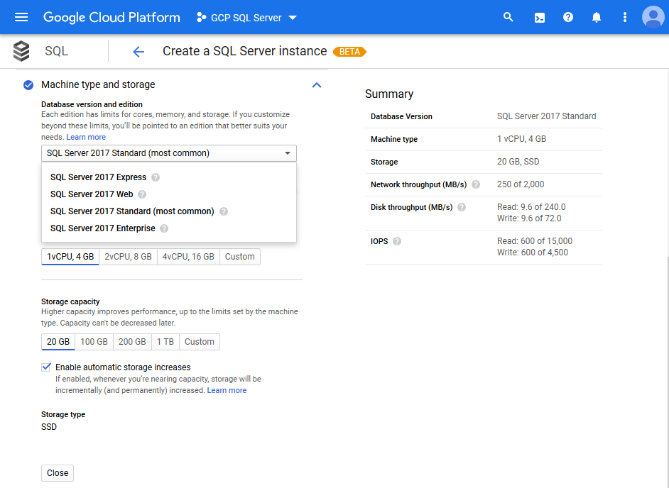 Getting Started with SQL Server on GCP