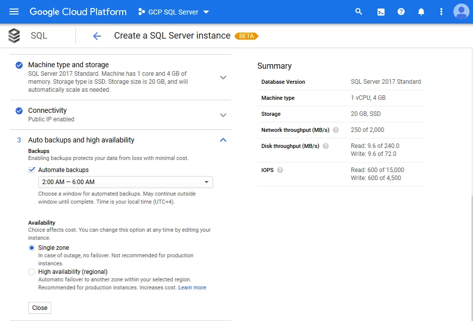 Easy to configure backup and high availability