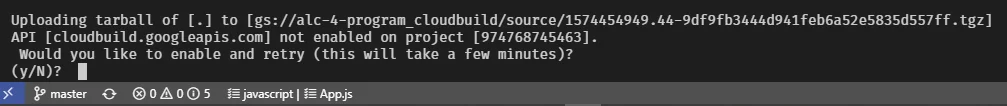 Cloud Build API is not enabled