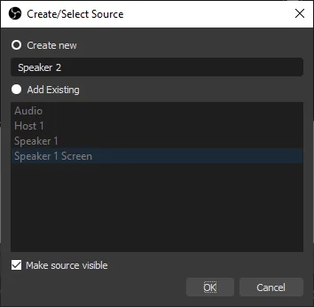 Naming should be clear and intuitive for the OBS director
