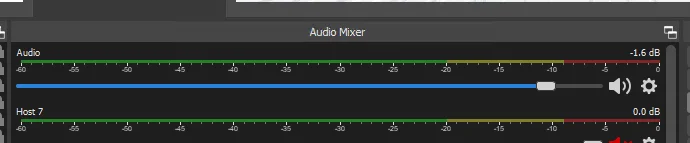 Check and adjust the audio level and monitor the meter