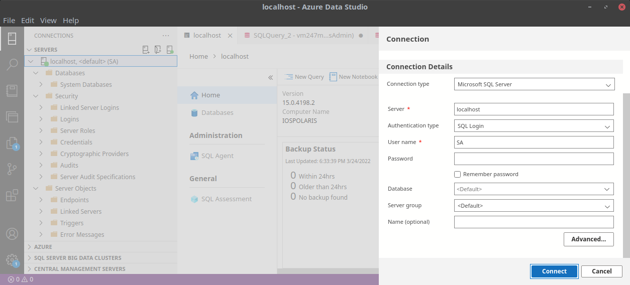 Installing SQL Server 2019 and tools on Ubuntu 20.04