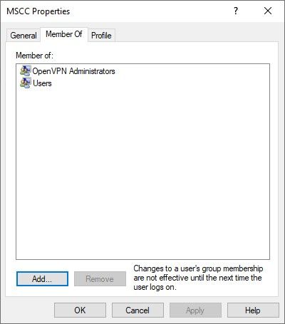 Using OpenVPN connections via Windows Task Scheduler