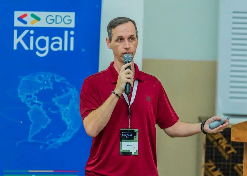 Full auditorium at DevFest Kigali 2023