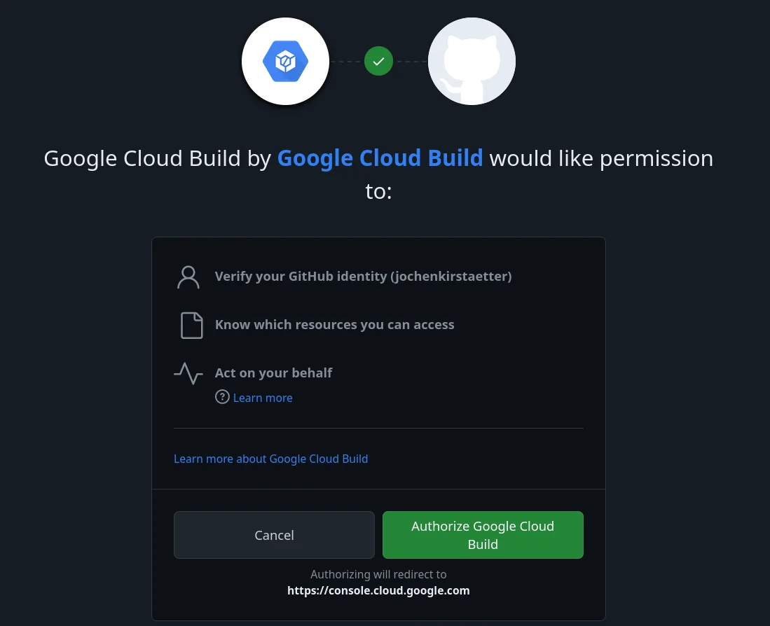 Grant permissions to Cloud Build and authorize access to repositories