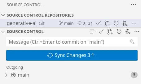 Ready to push commits to the remote repository
