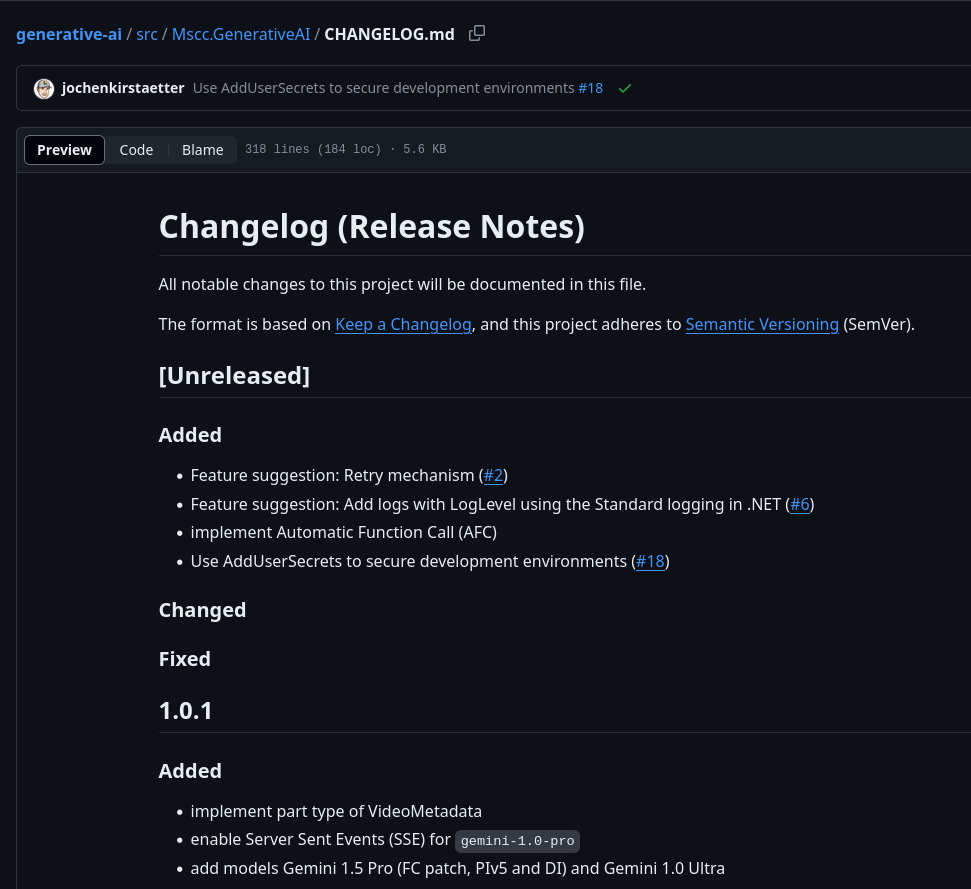 NuGet: Better release notes and versioning